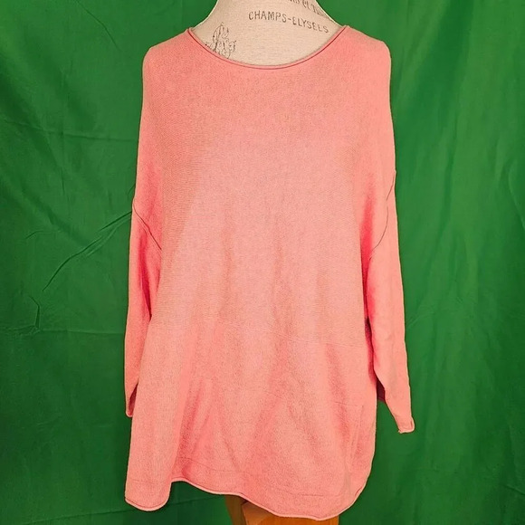 J Jill Pure Jill Womens Pink Cashmere Blend Oversized‎ Kimono Sweater XS - Picture 1 of 5